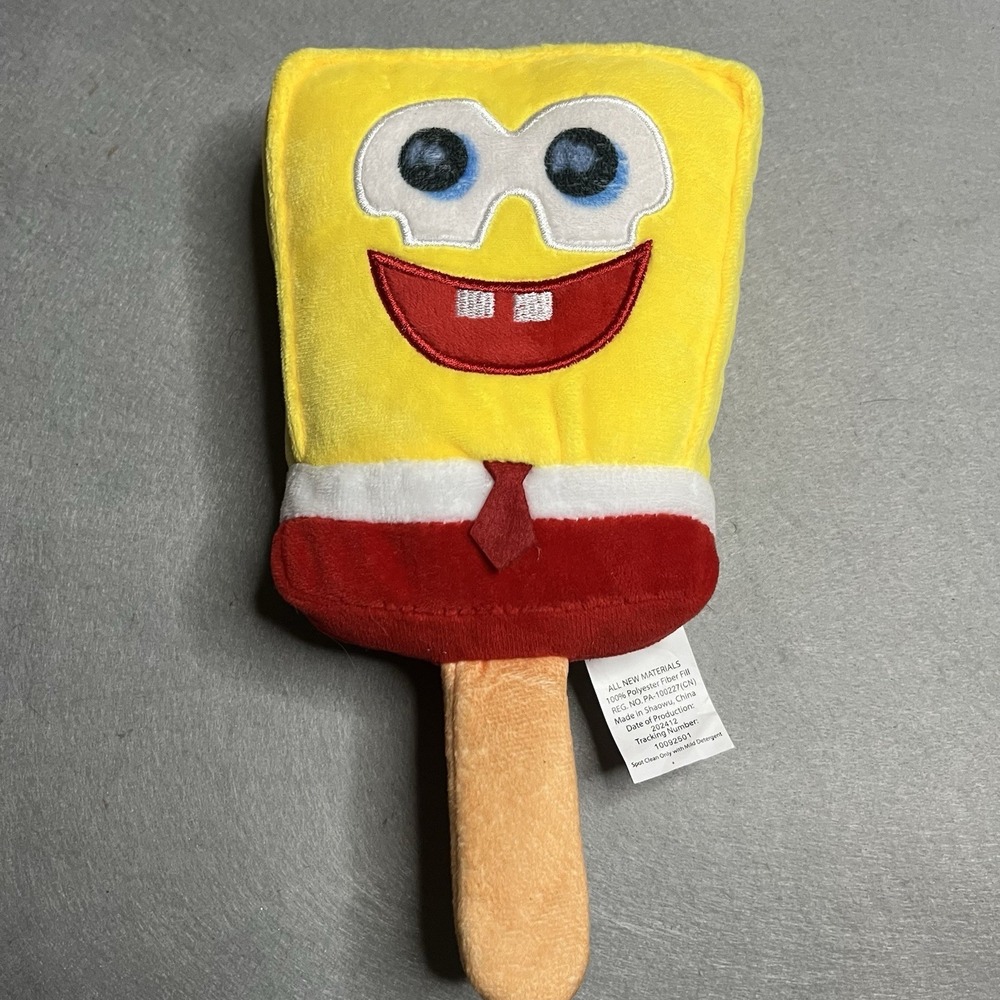 Viacom SpongeBob SquarePants Plush Popsicle Stuffed Animal 2024 Yellow Polyester